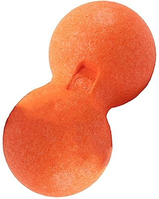 Gogogmee Pelota De Masaje Forma De Maní Doble Para Fascia Bola Fitness Para Relajación Muscular y Masaje Profundo Para Cuello Espalda y Piernas Uso Práctico y Portátil Color Naranja