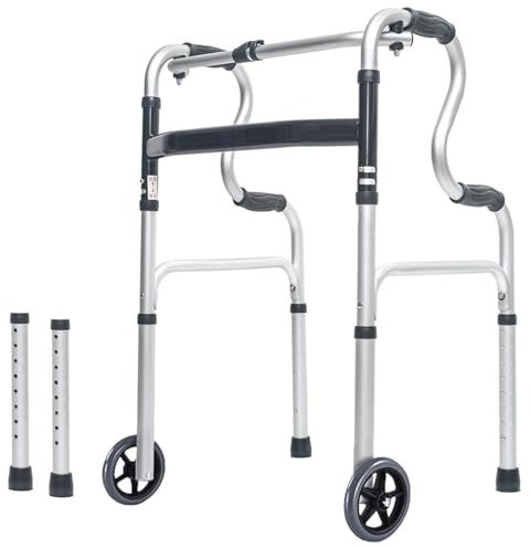 Gehhilfe für Senioren, 8-Gang-Einstellung Gehhilfe für Erwachsene, TOOSOAR Aluminium Gehhilfen mit Riemenscheibe