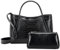 NEWBELLA Kelly Tote Bag für Damen mit Reißverschluss, Große Hobo-Tasche aus veganem Leder mit Schultergurt und Geldbörse, Krokodilmuster, Schwarz, for 13 inch laptop