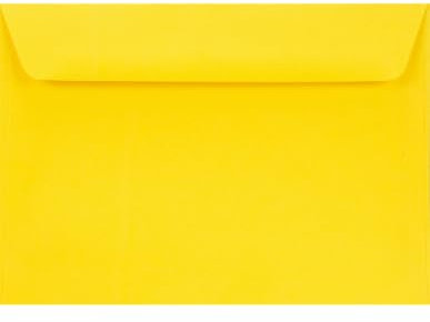 Netuno 25 farbige Briefumschläge Gelb DIN C6 11,4 x 16,2 cm 115g Sirio Color Limone Papier Umschläge bunt elegante Einladungsumschläge für Hochzeit Geburtstag Taufe Weihnachten Ostern Briefkuverts