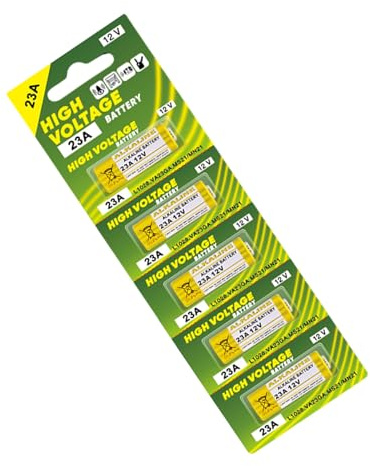 GKYQVE Paquete de 5 pilas alcalinas de 23 A y 12 V con rendimiento estable, batería de repuesto de alta densidad de energía, batería de zinc y manganeso