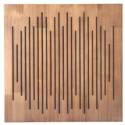 Wood Sound Acoustic Absorber Diffuser Panel 23.6×23.6×3.2 inches Combine Diffusion and Absorption for Music Studio Wall and Ceiling (1D)