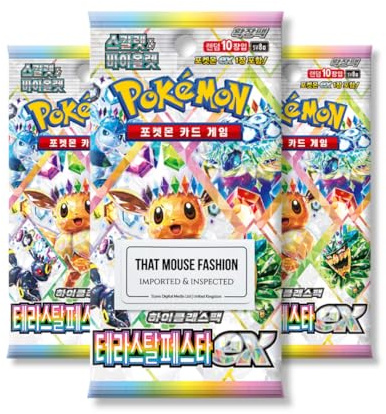 Prismatic Evolutions Terastal Festival Korean 3 Booster Packs | TCYM Authenticated | Korean Pokemon Cards | Pokemon Prismatic Evolutions Booster Packs | Pokémon Scarlet and Violet | That Mouse Fashion