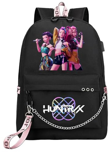 K-K Pop D-Demon H-Hunters Cool Teen Character Stylish Prints School Bag for Students Boys Girls Travel Vacation Daily Cool Rucksack for Schools, School Daypacks, Lightweight