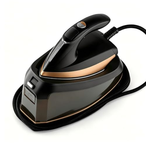 2600 W tryckångstrykjärn, 1500 ml hängande flaska handhållet elektriskt strykjärn, hushållsångare(Black)