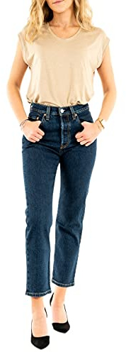 Levi's Plus Size 501 Crop, Mujer, Salsa Stonewash, 22W