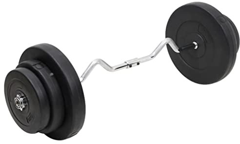 vidaXL Bilanciere Curvo con Dischi 60 kg