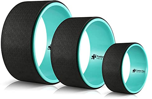 Fusion Pain Solutions Yoga Wheel Set of 3, Back Stretching, Back Cracker, Stretching, Deep Tissue Massage, Back Relief