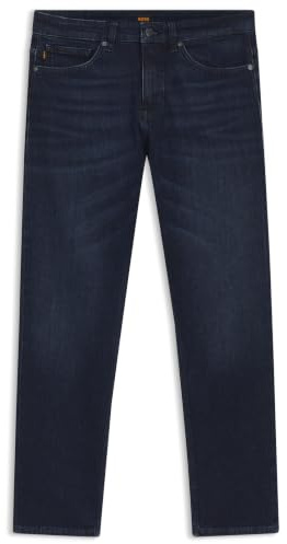 BOSS Mens Delaware BO Pure-Blue Slim-fit Jeans in Comfort-Stretch Denim
