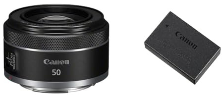 Canon RF 50 mm F1.8 STM Lens, Compact and Lightweight, Fast F1.8 Aperture, Compatible with all Canon EOS R Series Cameras & LP-E17 Battery Pack for EOS M3