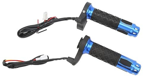 1 Paar Beheizte 12-V-Griffe Motorräder, Verstellbare Elektrisch Beheizte Handgriffe, Warmer Lenker aus Aluminiumlegierung ATV, Blau