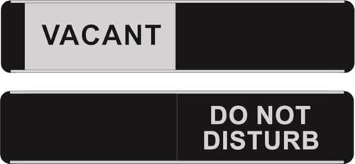 Seco Sliding Door Sign Vacant/DO NOT Disturb (255x52mm) - Aluminum/PVC