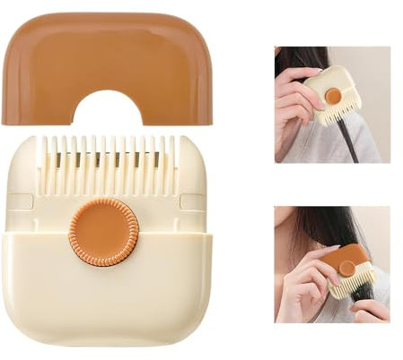 2-in-1 Hair Trimmer Comb,Tail Comb Split End Removal & Hair Styling Tool, Mini Portable Hair Breakage Tool, Dual-Sided Design with Cover for Thinning Hair Cutting and Styling Scissors Hairdressing
