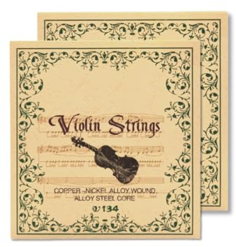 Cheerock 2 Sätze Violinensaiten, Universal vernickelte Stahlsaiten G-D-A-E für 4/4 3/4 1/2 1/4 Violinen, mittlere Spannung mit Kugelende, reaktionsschnell, verbessern Ton & Spielbarkeit