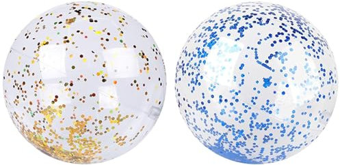 YEWCEP 2 Stück Wasserball, Wasserball Aufblasbar, Pool Spielzeug, Baby Ball, Schwimmbad Spielzeug, Sommeraktivitäten Im Freien, Wasserspiele, Schwimmbad-Strandparty, Kinder-Pool-Tauchbälle 40cm