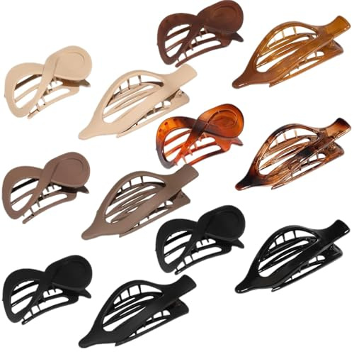 Clip de garra plano, horquillas horizontales planas horizontales para pelo plano y plano, accesorio para el cabello, clip de uñas de pelo plano, pasador horizontal no deslizante, cómodo pelo vintage