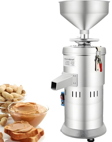 Molinillo eléctrico de mantequilla de nueces, 1100 W de alta potencia para salsas de maní, almendras y sésamo, hecha en casa, ideal para uso en la cocina