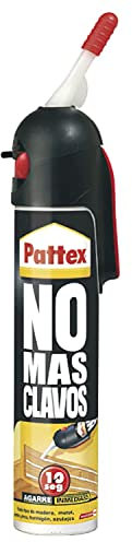 Pattex No Mas Clavos Pega Express, adhesivo de montaje fuerte, multimaterial, 200 ml