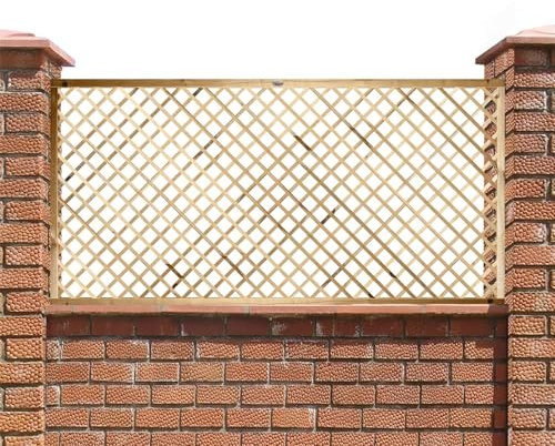 Elite Diamond Trellis in 2 Sizes & 2 Styles Garden Lattice Urban Trellis Contemporary Garden Fence (183cm Wide x 90cm Tall, 40mm Standard Hole Size)