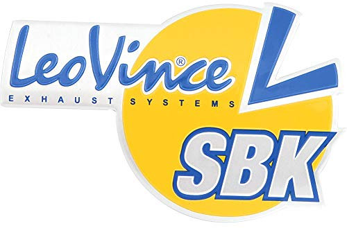 LeoVince Plakette SBK 93mm x 64mm hitzebeständig gelb