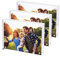 SimbaLux Magnetic Acrylic Picture Photo Frame 5x7 inches (3 Pack), Clear Glass Like, Double Sided Frameless Desktop Floating Display, Free Standing, Easy to Change