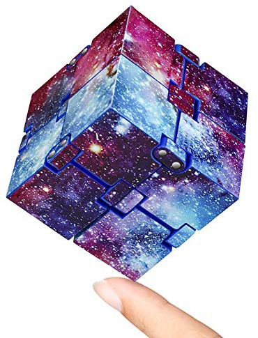Cube Infinity – Jouet anti-stress pour adultes et enfants, joli puzzle à rabat pour soulager l'anxiété et tuer le temps (galaxie)