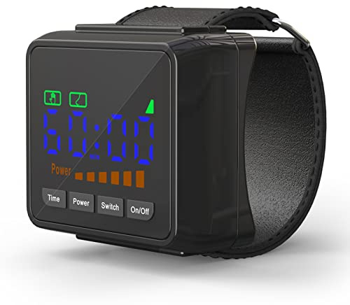 iKeener Dispositivo Trattamento Terapia Laser Polso,Terapia Luce Rossa Ridurre Glicemia Alta,Ipertensione,Iperlipidemia,Migliora Rinite,Sonno,Portatile Attrezzatura Terapia Infrarossi Semiconduttore