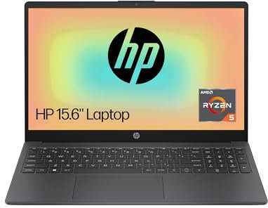 HP 15.6 Laptop, AMD Ryzen 5-7520U Processor, 8 GB RAM, 256 GB SSD, AMD Radeon Graphics, FHD Display, Up to 10hrs battery, Win 11, Thin & Light, Dual Speakers, Chalkboard Gray, 15-fc0001sa