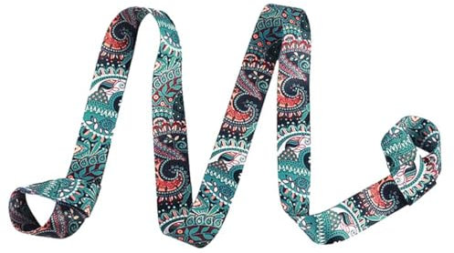 mkemka Yoga Mat Carrying Strap Sling Fitness Exercise Straps Stretch Pilates Straps Back Padding Straps Adjustable Loops for all Mat Sizes Multipurpose Lightweight Adjustable Loops （Mat not included）