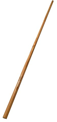 TEKKA BUDO BO Stab - Rattan ungeschält - 182 cm Holz Langstock - Mit Außenschale - Kobudo, Aikido, Kampfsport, BO Jutsu, Bujinkan