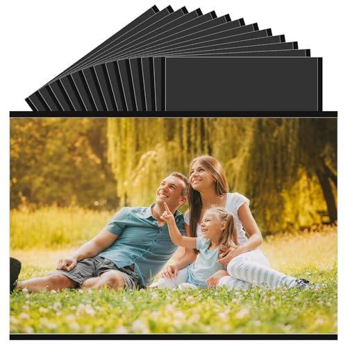 Huucozn 14 Pz Cornice Magnetica per Frigorifero Portafoto,Cornici Magnetiche Nere per Frigo da 11 x 16 cm,Cornice Magnetica Portafoto Calamita per Bambini, Adulti e Famiglia (Nero)