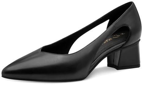 MARCO TOZZI Donna Décolleté Morbido Feel Me Plantare Pelle Pelle Soletta in Pelle Morbida Fodera Interna Moderno, Nero (Black), 38 EU
