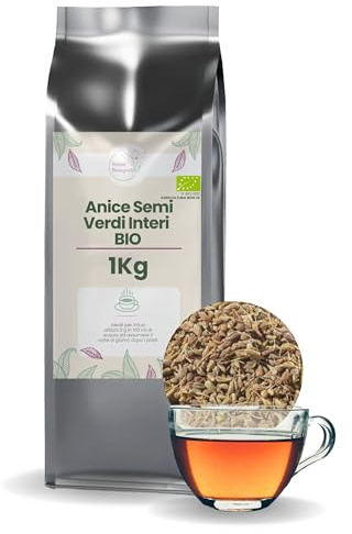 Patrizio Breseghello - Anice Semi Verdi Interi Bio 1 kg - Semi di Anice per Tisana, Infusi e Uso Cucina 100% Naturali
