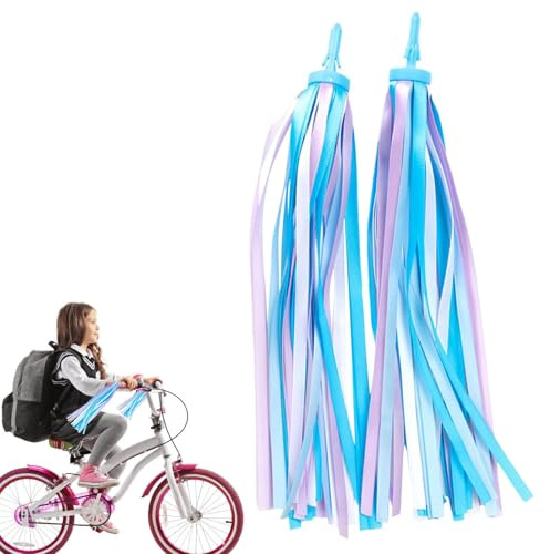 Streamers – 25 cm färgglada tofsgrepp, hållbara barncykelstyre serpentiner | installation barn skoter och cykelband dekorationer utomhus ridning tillbehör säkerhet kul lek lek