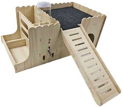 KiBcsLic Maison pour Cobayes, Cachette, Abri, Habitat pour Cobayes, Rats, Hamsters Nains, Gerbilles, avec Bouilloire Mat