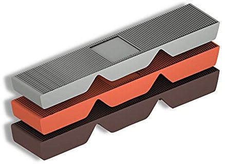 DOJA BARCELONA | Abstandshalter Kunststoff 8/10/12mm | Abstandhalter Grau+Orange+Braun| PACK 150 | Kunststoffkeile Unterlegplatten | Unterlegkeile, Verglasungsklötze, Unterleger Plastik Keile