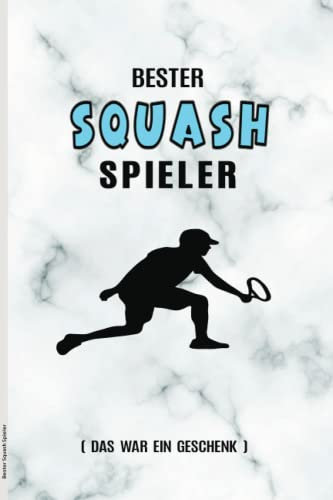Bester Squash Spieler: Danke Notizbuch für Squashspieler ein praktisches Geschenk für Squashfans zum Dank die Überraschung beim Bedanken kleine Geschenkidee nach gutem Spiel im Verein