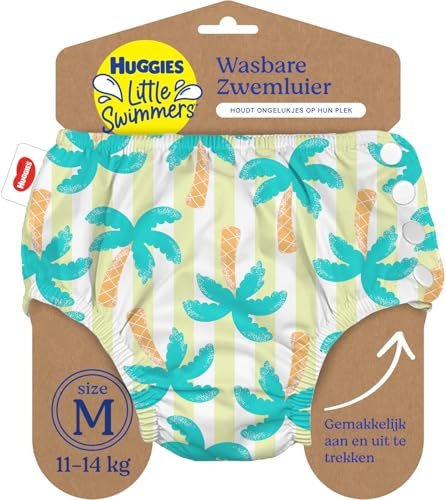 Huggies Little Swimmers, Pannolino Costumino, Taglia 3-4 (11-14 kg), Riutilizzabile, Con Fantasia Tropicale, 1 Pz