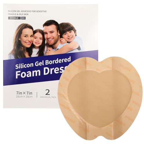 Medicazione in schiuma di silicone per l'osso sacro 18x18 cm prodotto per la cura delle ferite in silicone cuscinetto impermeabile per la pressione delle piaghe da sacrale confezione da 2