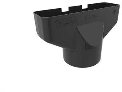 Timloc RTV-ADS Standard Roof Tile Vent Adapter – 110mm Duct/Soil Pipe Connector for Large Format Inline Tile Vents (RTV-C/DP/DR/TE/FE/NP), Click-Fit, Black, Polypropylene