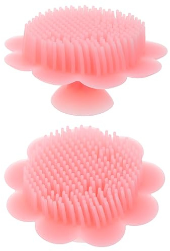 WEKADRIN Lot de 2 Brosses à Shampoing en Silicone pour -Né Brosse Douce pour Cuir Chevelu Sensible Masseur de Bain Polyvalent Nettoyant Exfoliant pour Croûtes de Lait Bébé Usage Maison