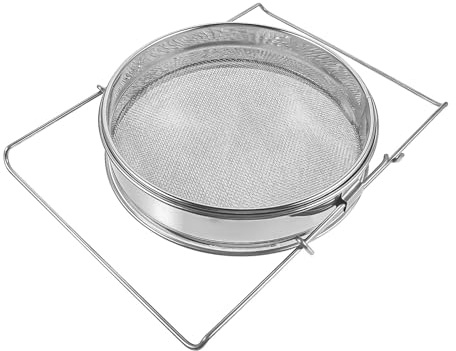 Toyvian Filtro de Acero Inoxidable para Miel, Colador de Malla Doble para Apicultura, Cedazo Fino para Extractor de Miel, Colador de Cocina 1 Pieza, Uso Doméstico y Profesional