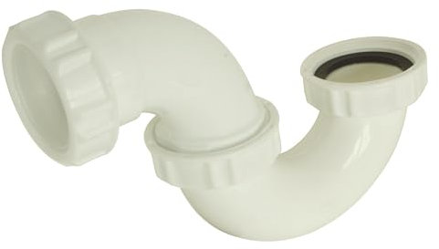 SOMATHERM FOR YOU, Siphon lavabo ou bidet forme S - Évacuation Ø32 - Plastique blanc - Arrivée écrou prisonnier 33/42 - Sortie écrou 33/42 - Débit 42 l/mn - Faible encombrement