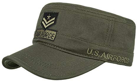 QICHEN Gorra clásica militar para hombre, gorra de béisbol ajustable de algodón, 3 colores, Ejercito Verde, 7-7 1/2