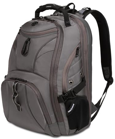 SwissGear 1900 Scansmart TSA 17-inch Laptop Backpack, Sting Grey Ballistic, 19-inch, 1900 Scansmart Tsa 17-inch Laptop Backpack