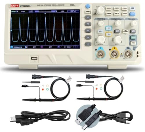 UNI-T UTD2000CL+ Series Economical Digital Oscilloscope 5000 wfms/s Wavefrom 50MHz to 100MHz Bandwidth (UTD2052CL+ 50MHz)