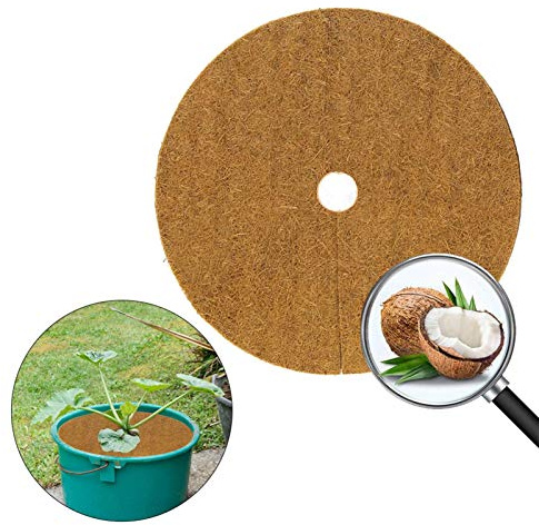 Set di 10 tappetini protettivi in Noce di Cocco, per Piante Erbacce di Cocco, per Giardinaggio, fioriere, Palme di Cocco Naturale, per scuole di Alberi, balconi, Prati, Giardino