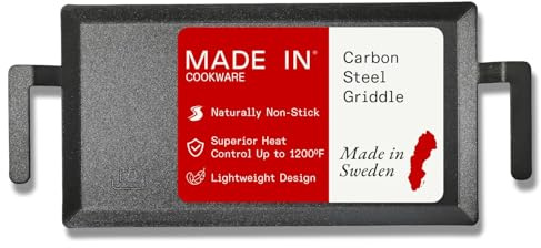 Made In Cookware | Carbon Steel Griddle - (Like Cast Iron, but Better) | Professional Cookware | Crafted in Sweden | Induction Compatible
