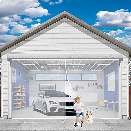 Mosquito Net Window Blind, 135 x 225 cm can Prevent The Entry of Hazards, but Allows Pets and Children to Enter for Single Patio Front Doorway(White)