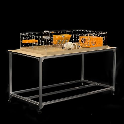 GuineaLoft™ Acrylic Cage (Model-A) - Large 4x2ft Open Cage for Guinea Pigs, Rabbits, Button Quails, Hedgehogs, Small Animals That Need Roaming Space - Visit The GuineaLoft Store to See More